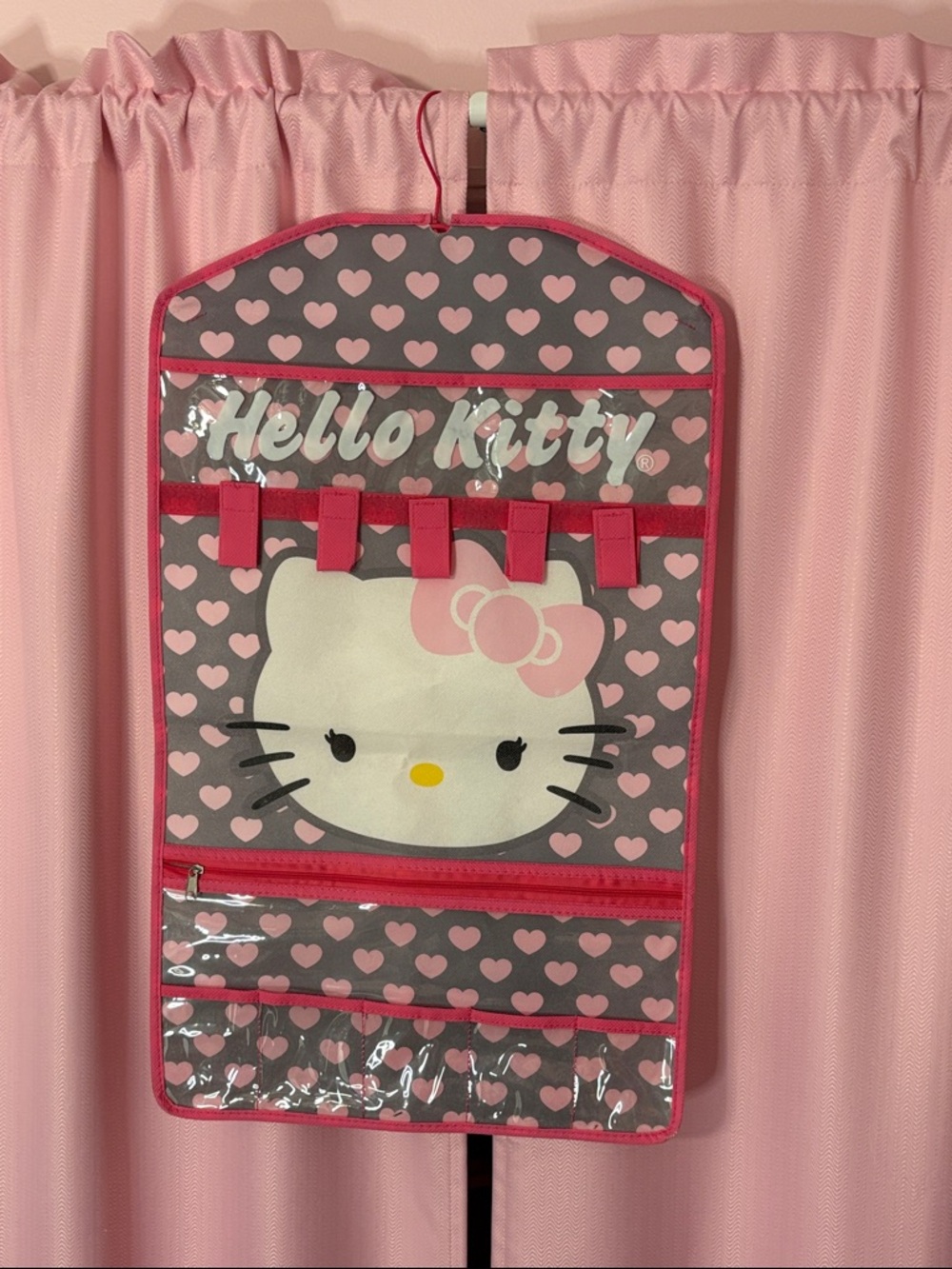 Hello Kitty Gray and Pink Hanging Organizer